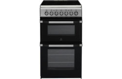 Indesit IT50CS Twin Cavity Electric Cooker - Silver